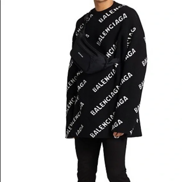 Balenciaga All Over Logo Sweater